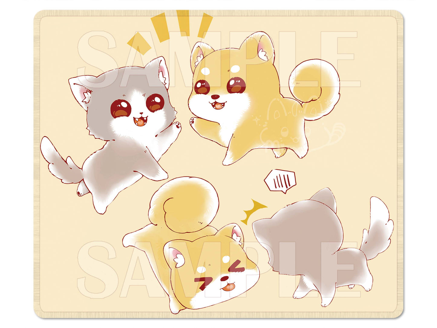 Shiba Kitten BFF PlayMat | GamingMat | Mouse Pad