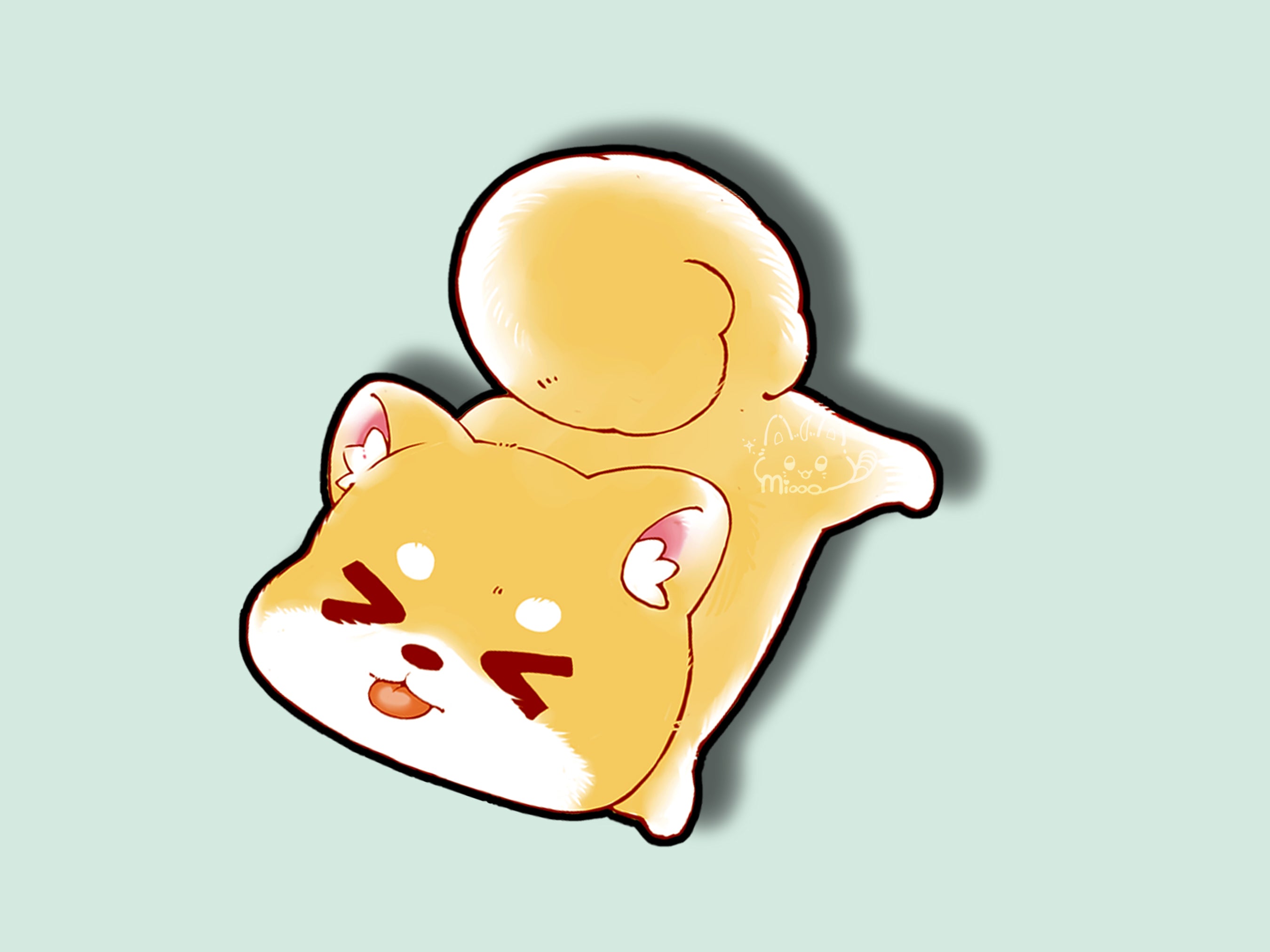 Shiba Sticker | Shiba Decal | Light Reflective Decal | Peeker | Waterp ...